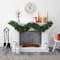 6ft. Pre-Lit White Warm LED White Mountain Pine & Pinecones Artificial Garland
